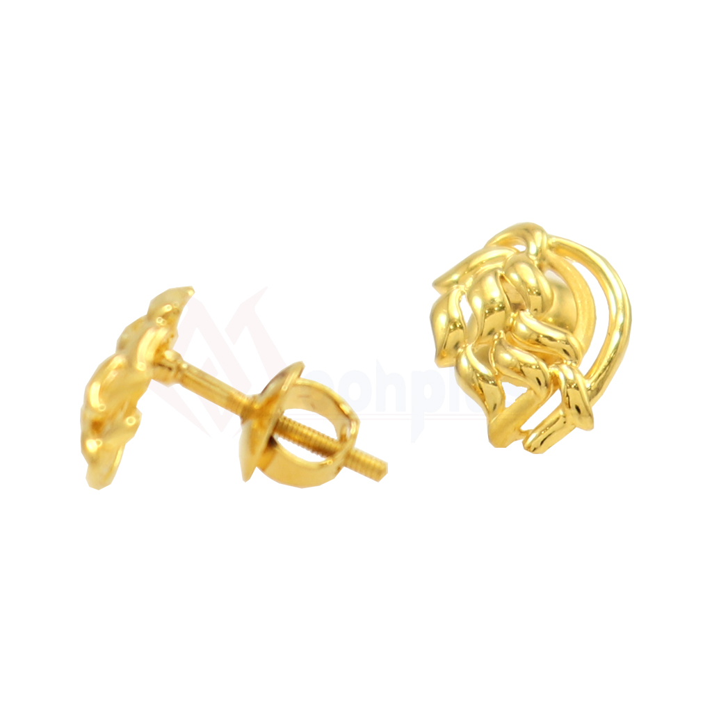 Elegant Glossy Gold Earring