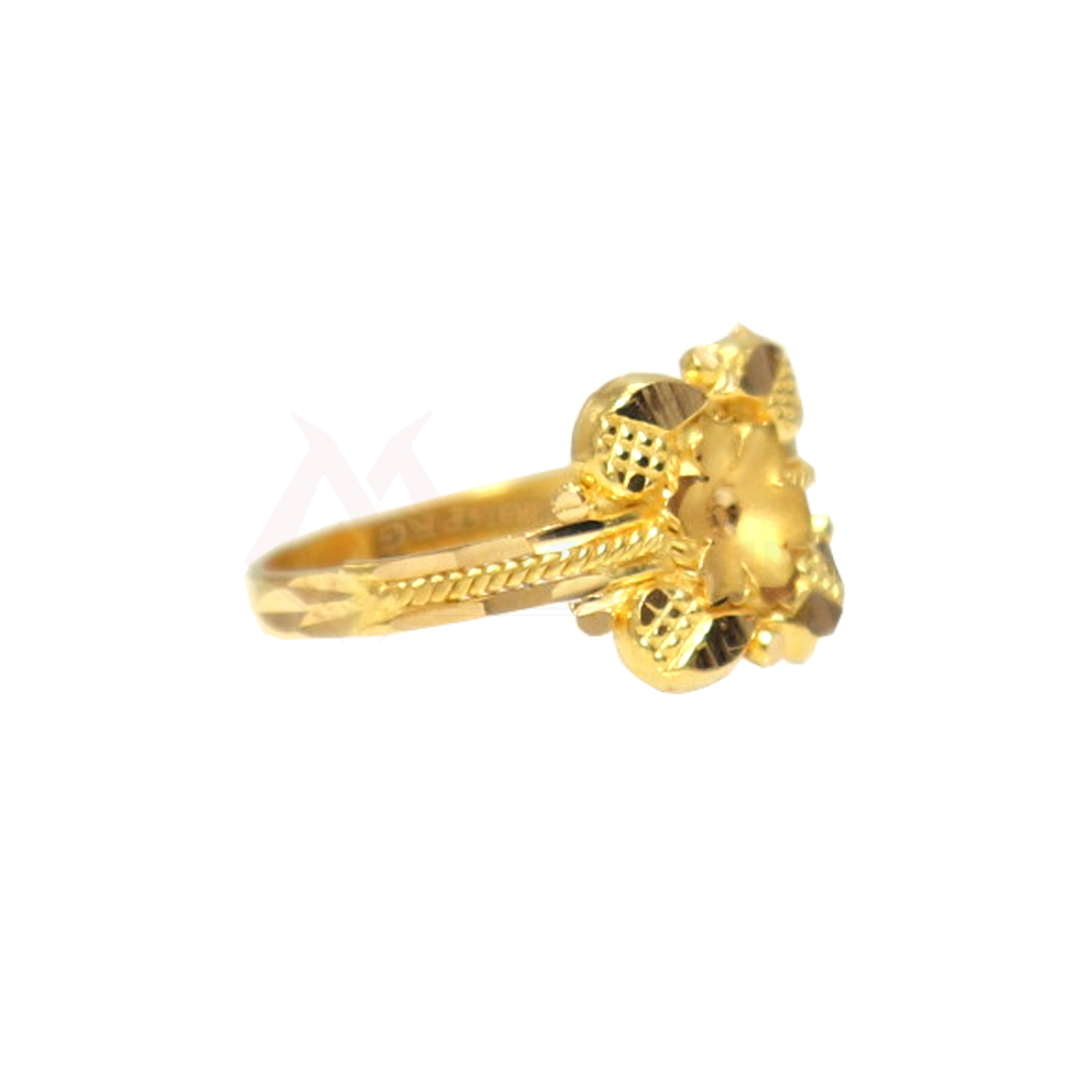Gold Floral Baby Ring