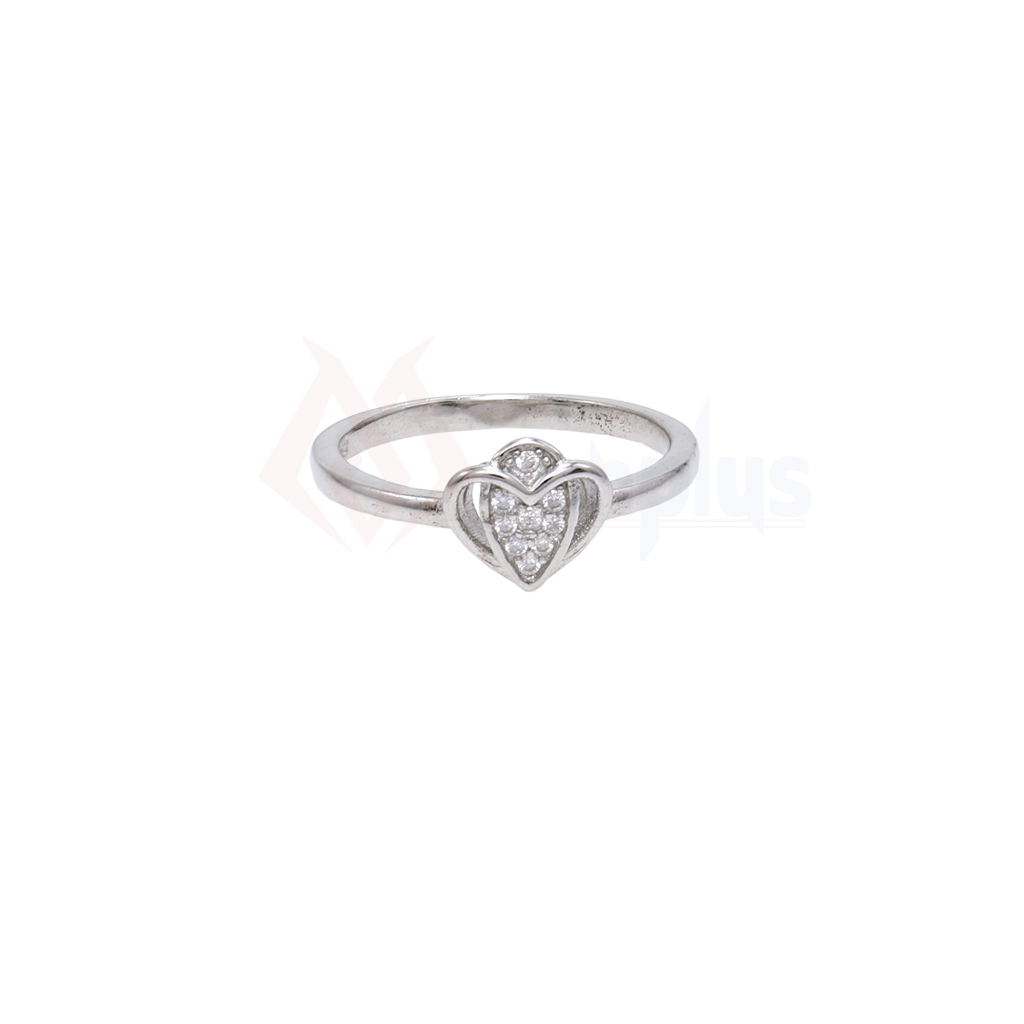 Heart Silver Ring  - Size 15