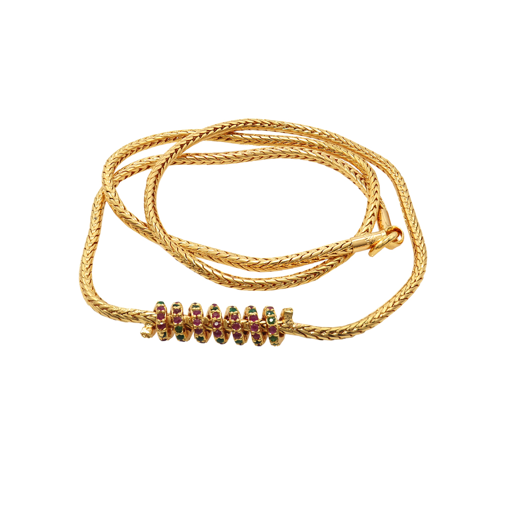 Spiral Gold Mugappu chain