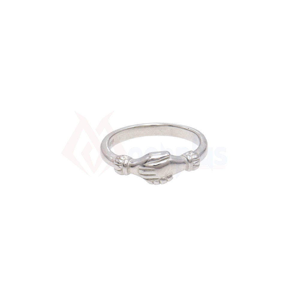 Handshake Silver Ring - Size15
