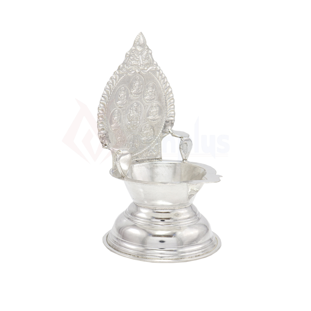 Silver Astalakshmi Diya (50grams)