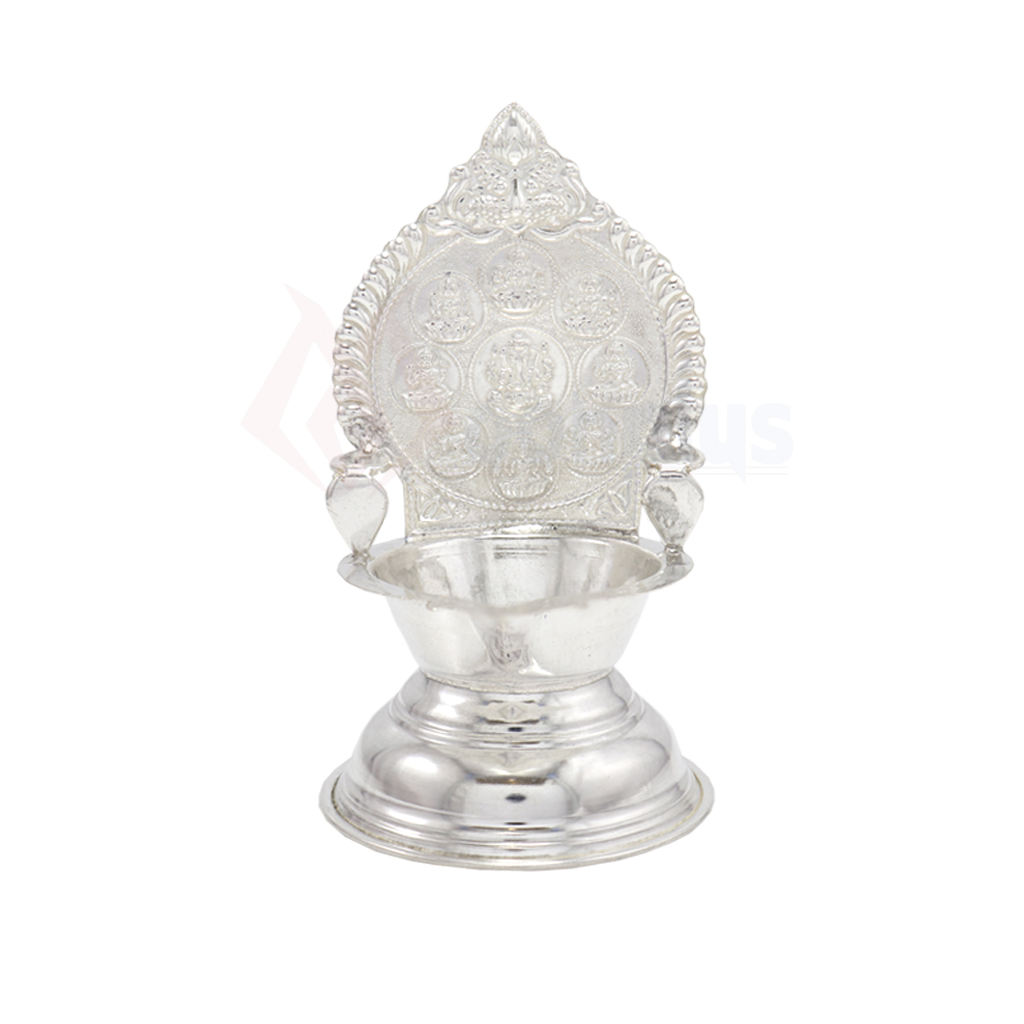 Silver Astalakshmi Diya (70grams)