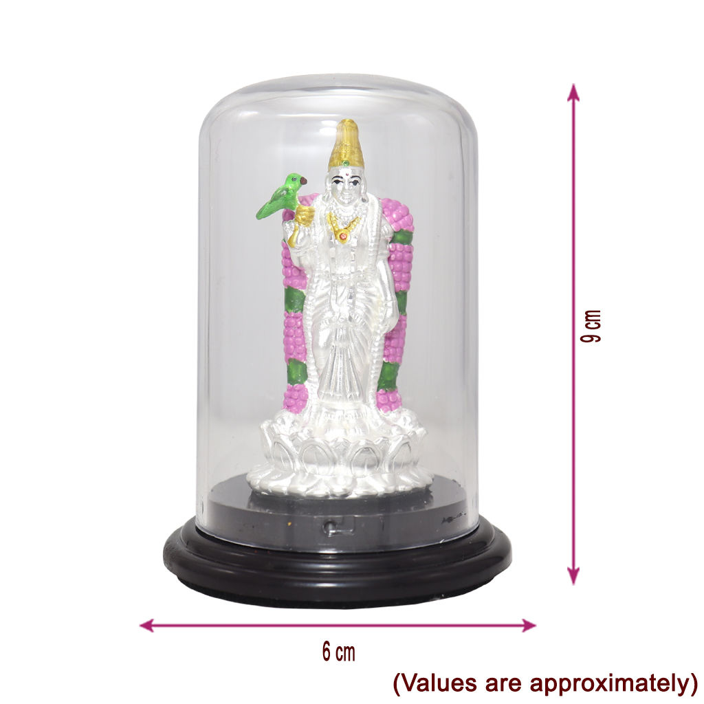 999 Pure Silver Goddess Meenakshi Idol