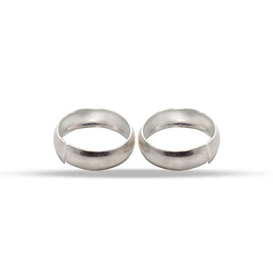 Silver toe ring for groom