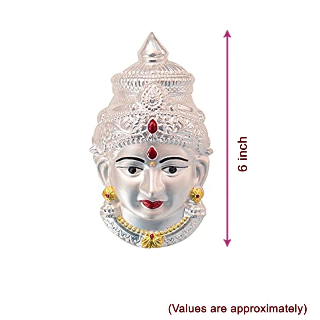 Silver Varalakshmi Face Idol
