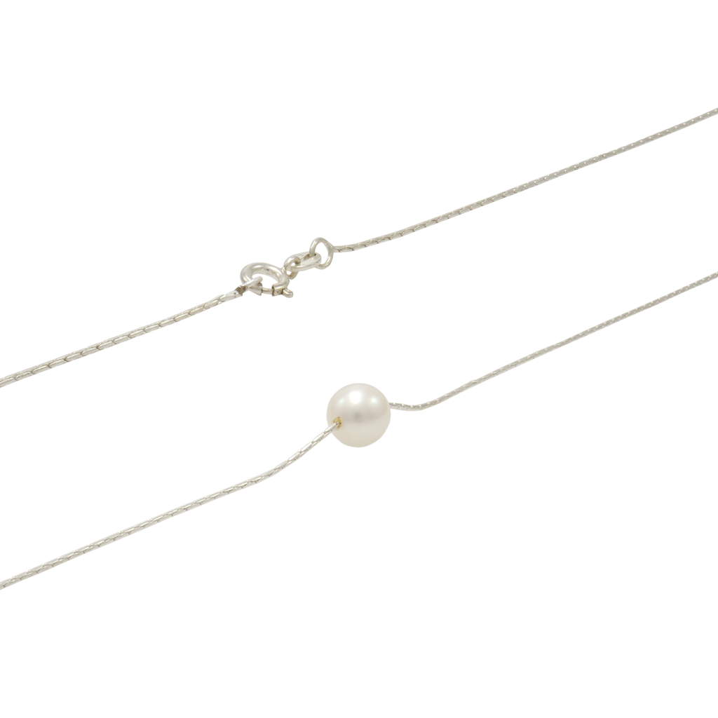 Sterling Silver Chain with Pearl Pendant