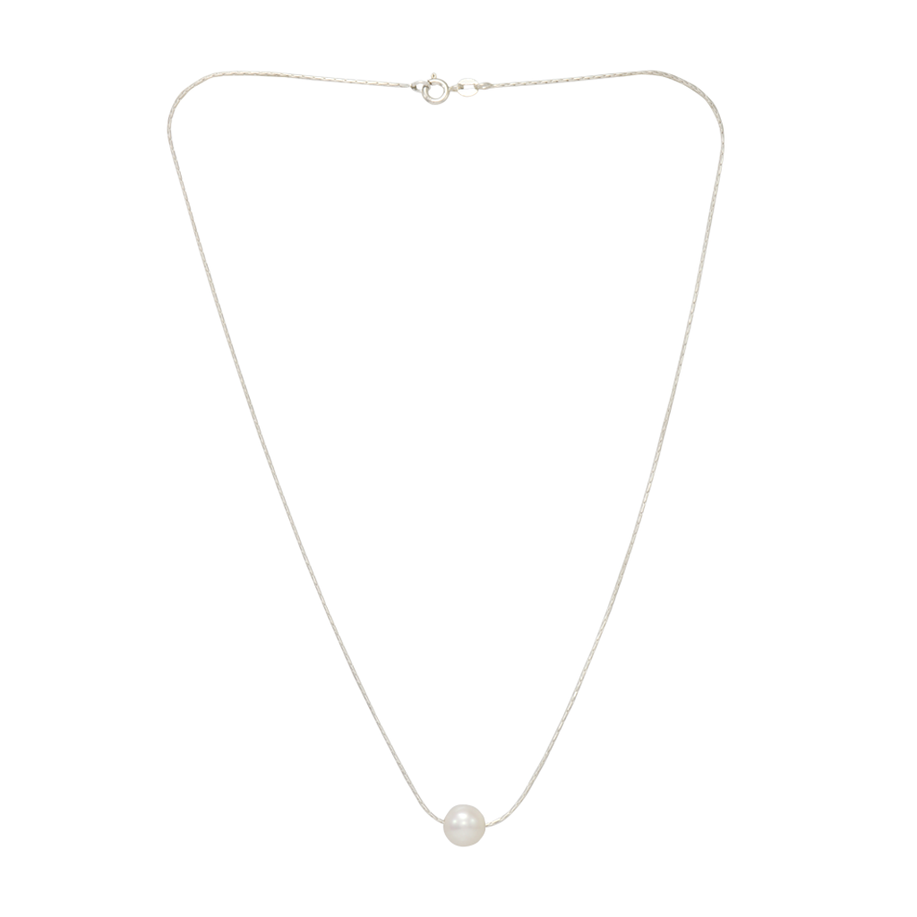 Sterling Silver Chain with Pearl Pendant