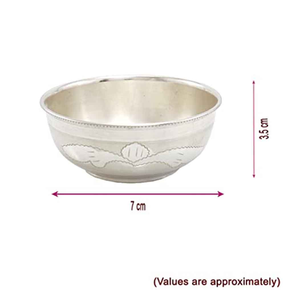 Silver Bowl and Spoon
