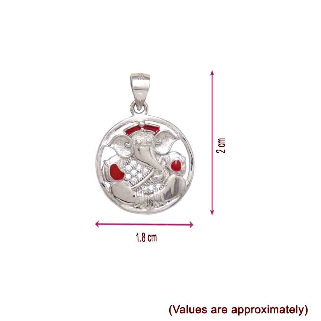 Silver Ganapathy Pendant