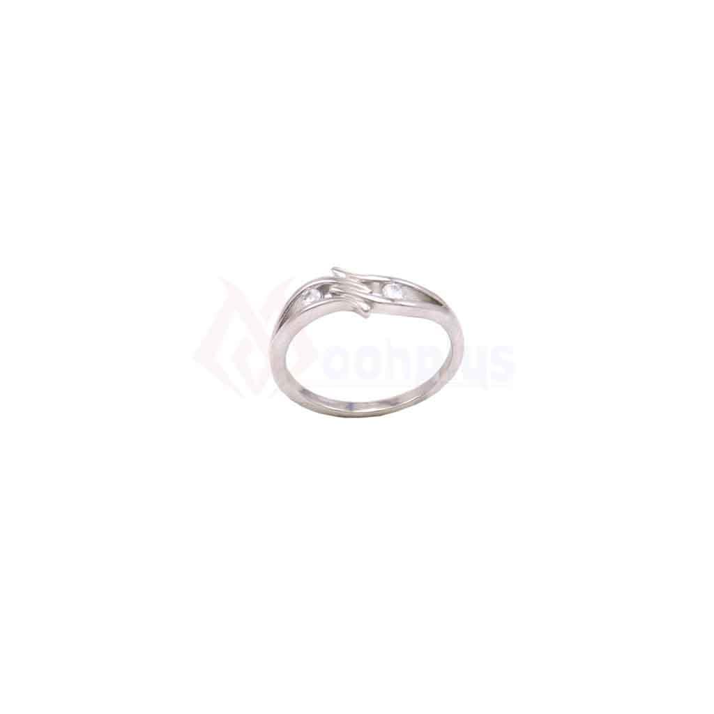 Twin Stone Silver Ring - Size15