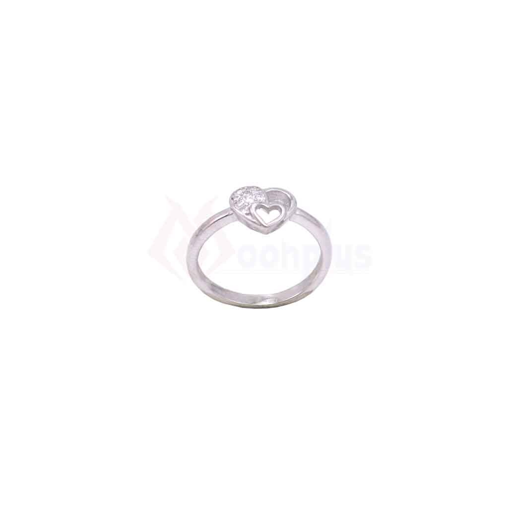 Twin Hearty Silver Ring - Size12