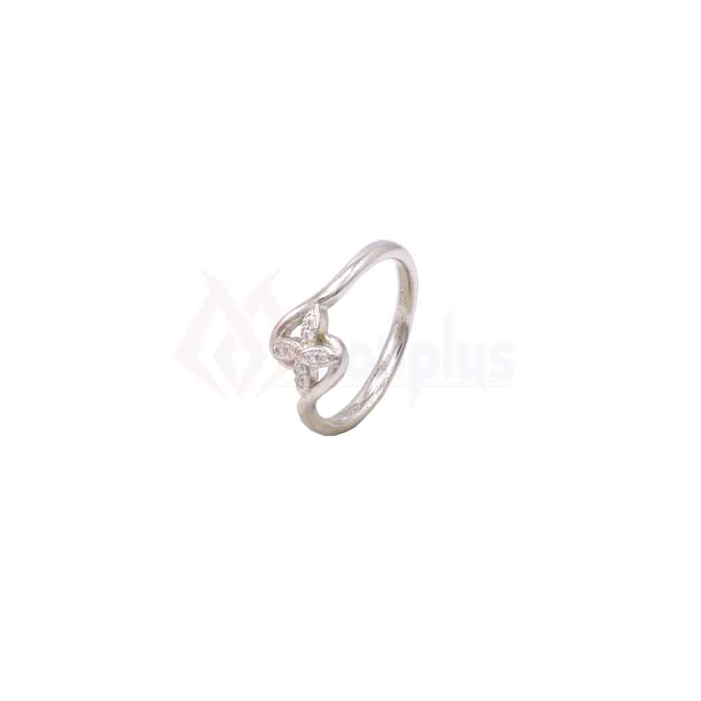 Floral Stone Silver Ring - Size13