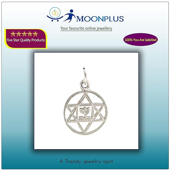 Silver Traditional Star Lotus Pendant