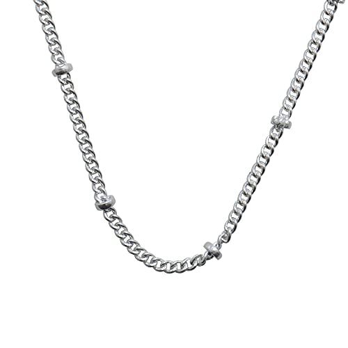 Glossy finish Sterling Silver Chain