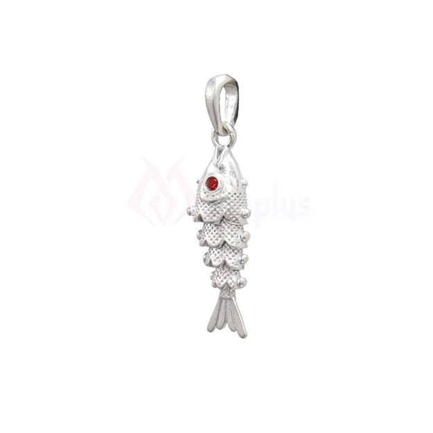 Silver Chain with Fish Pendant for Men